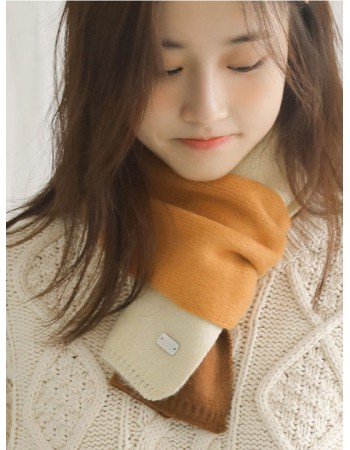 BJ COLLECTION  日系時尚保暖毛線混搭三色圍巾 (BJC60014 混三色)