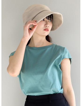 日本 QUEENHEAD 冷感抗UV自由變型帥氣小顏防曬帽9173 米色