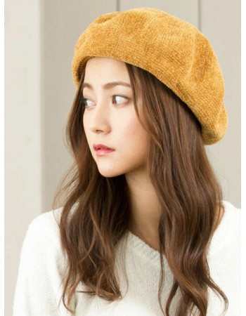 日本 QUEENHEAD 抗寒抗UV保暖貝蕾帽6009 黃色