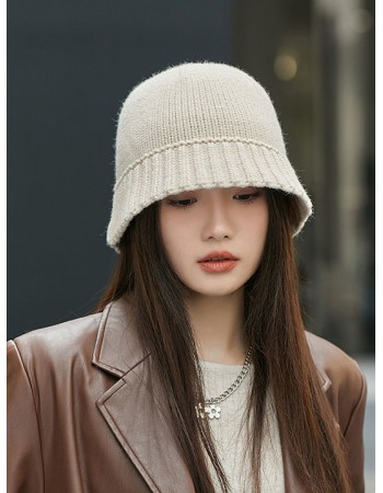 日本 BEAUTYJAPAN 羊毛混紡抗寒保暖針織毛帽 BJ2116 輕柔米