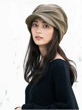 日本 QUEENHEAD 抗寒二重保暖設計時尚護耳針織帽 0040 摩卡色